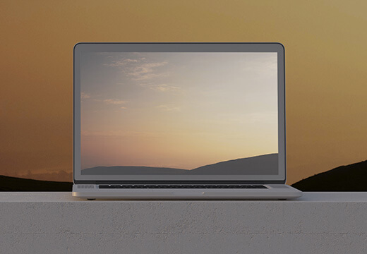 Symbolfoto für Illustrationen: computergeneriertes Bild eines Laptops