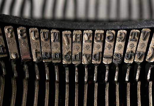 Symbolfoto für Recherchezugang Text: Schreibmaschine